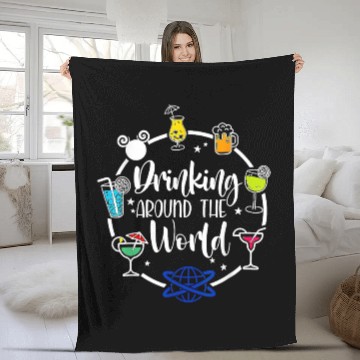 Discover Drinking Around The World Fleece Blankets