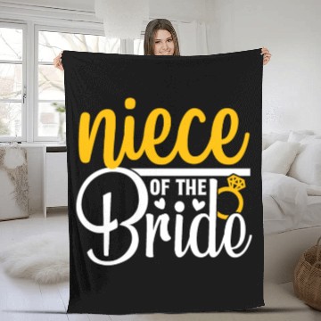 Discover Niece Of The Bride Wedding Party Matching Gift Fleece Blankets