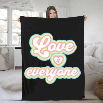 Discover Rainbow unisex love for everyone Fleece Blankets
