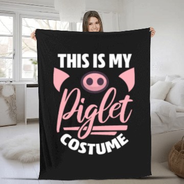 Discover This Is My Piglet Costume, Pig Kawaii Fleece Blankets