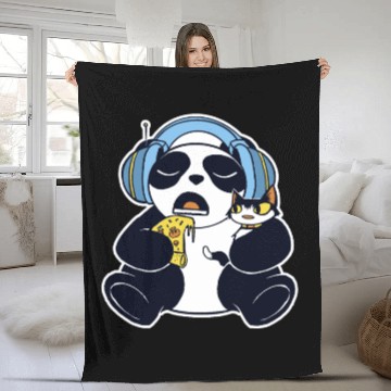 Discover snack, slice, crust, cheese, song, pet, animals Fleece Blankets