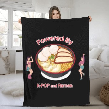 Discover powered by k pop and ramen Fleece Blankets