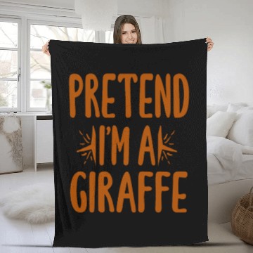 Discover Pretend I'm A Giraffe Easy Lazy Halloween Costume Fleece Blankets