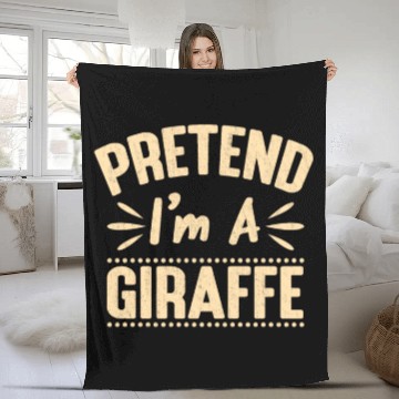Discover Pretend I'm A Giraffe Easy Lazy Halloween Costume Fleece Blankets