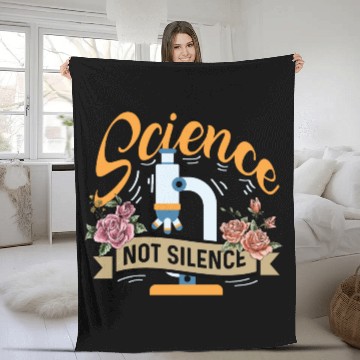Discover Science not Silence Medical Student Gift Fleece Blankets