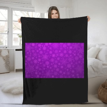 Discover Purple Snowflakes Aesthetic Pattern Fleece Blankets