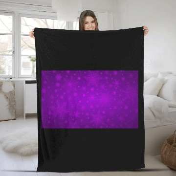 Discover Beautiful Purple Snowflakes Pattern Fleece Blankets