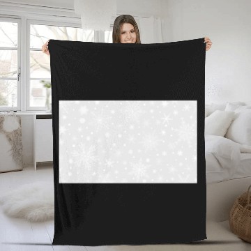 Discover Snowflakes Pattern Grey White Fleece Blankets