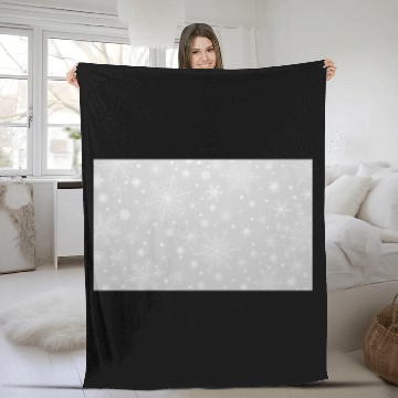 Discover Christmas Snowflakes Grey Pattern Fleece Blankets
