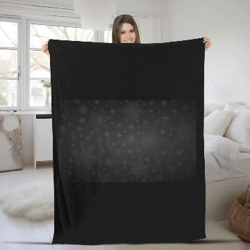Discover Moody Black Snowflakes Pattern Fleece Blankets