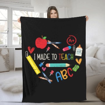 Discover Made To Teach University Students School Teacher Fleece Blankets