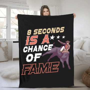 Discover Rodeo Bull Riding Livestock Show Farmer Cattle Fleece Blankets