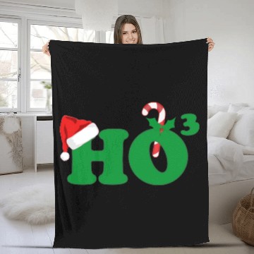 Discover Ho Ho Ho Cubed Christmas Math Fleece Blankets