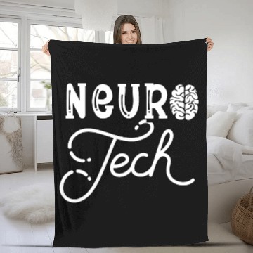 Discover Neuro Tech Neurology Nursing Medical Neuro Science Fleece Blankets