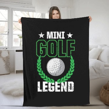 Discover Funny Goofy Mini Golf Quotes Putt Putt Legend Fleece Blankets