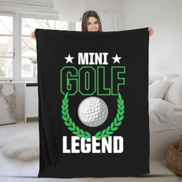 Discover Funny Goofy Mini Golf Quotes Putt Putt Legend Fleece Blankets