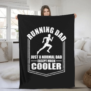 Discover Running Dad Normal Dad Except Cooler Fathers Day Fleece Blankets