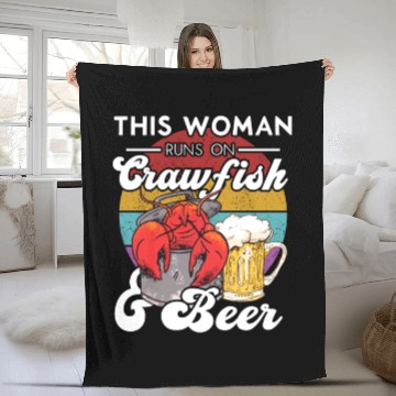 Discover This Woman Runs on Crawfish and Beer, Cajun & Fleece Blankets