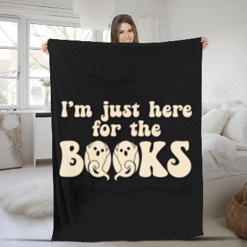 Discover Funny Librarian Book Lover Halloween Ghost Fleece Blankets