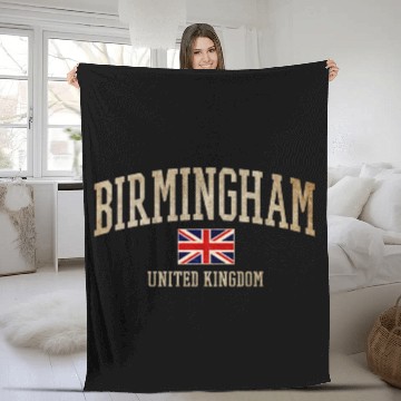 Discover Birmingham United Kingdom Fleece Blankets
