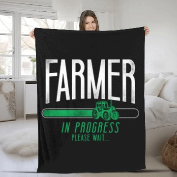 Discover Farming Farmer Tractor Vintage Fleece Blankets
