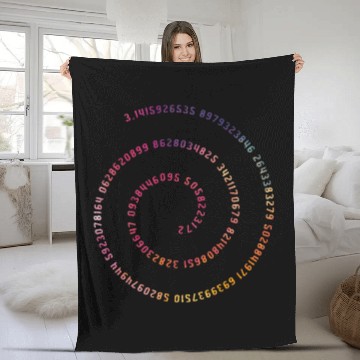 Discover 3.14 Pi Colorful Circle Math Fleece Blankets