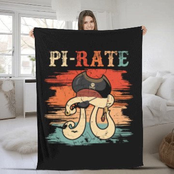 Discover Pirate Pi Symbol 3.14 Math Lover Fleece Blankets