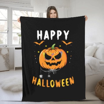 Discover Trick Or Treat Happy Pumpkin Halloween 2022 Fleece Blankets