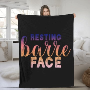 Discover Resting Barre Face 3 Fleece Blankets