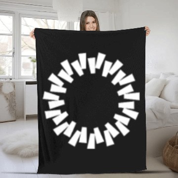 Discover circle shape 4 Fleece Blankets