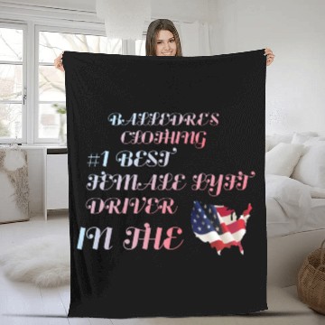 Discover #1 Female Lyft Driver in the USA Fleece Blankets