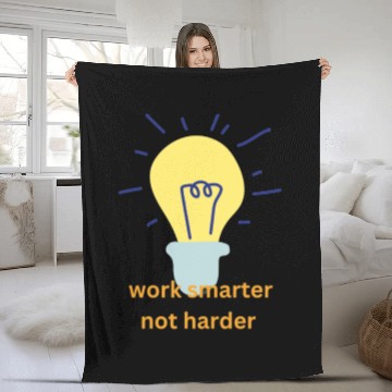 Discover work smarter not harder Fleece Blankets