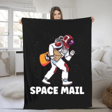 Discover Postal Worker Mail Lady Mail Carrier Postal Space Fleece Blankets