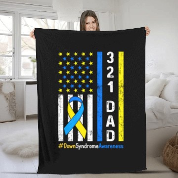 Discover 321 Dad Down Syndrome Awareness Fleece Blankets
