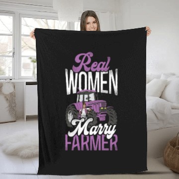 Discover Farming Farmer Husband Wife Fleece Blankets