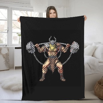 Discover Viking Warrior Gym Bodybuilder Fleece Blankets