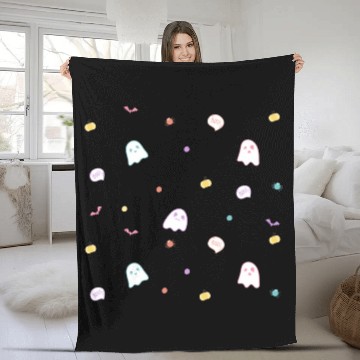 Discover Pastel Happy Halloween Fleece Blankets