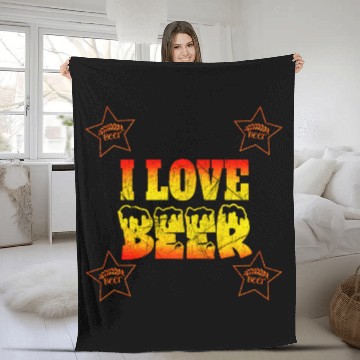 Discover I love beer national beer lovers day Fleece Blankets