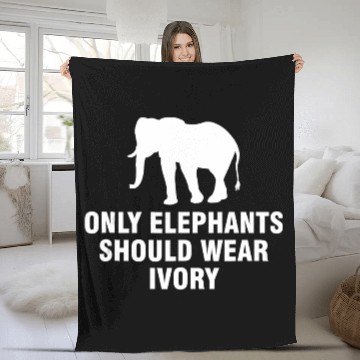 Discover Only elephants should wear ivory Fleece Blankets