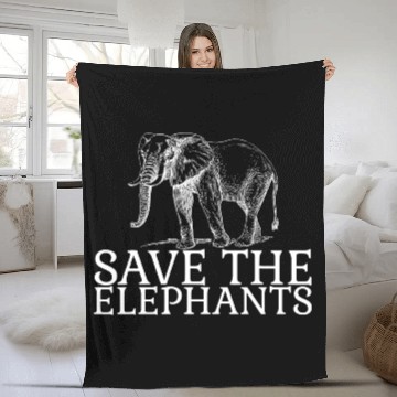 Discover Save The Elephants Unique say no to Ivory Fleece Blankets