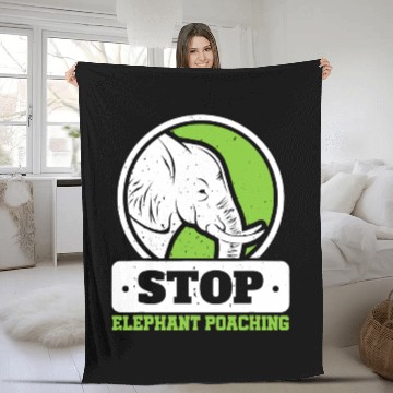 Discover Save The Elephants Stop Elephant Poaching Endanger Fleece Blankets