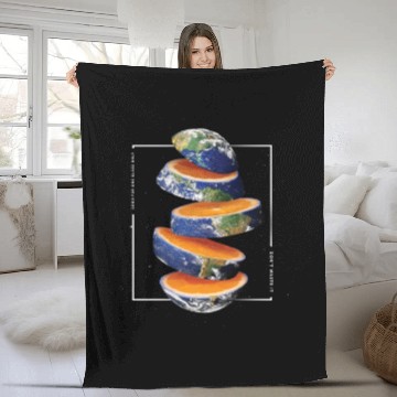 Discover Space astronaut science planets astronomy design Fleece Blankets