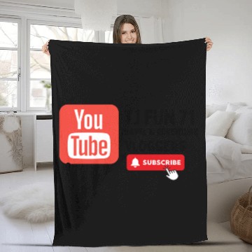 Discover travel vloggers TJ FUN 71 Fleece Blankets