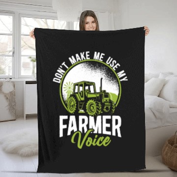 Discover Farming Farmer Tractor Vintage Fleece Blankets