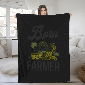 Discover Farming Farmer Tractor Vintage Fleece Blankets