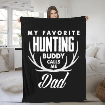 Discover Dad Father Day Gift Deer Hunter Fleece Blankets
