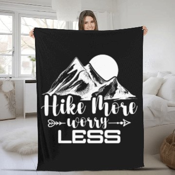 Discover Go Hiking, Mountaineering Hiking Tour Fleece Blankets