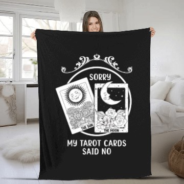 Discover Moon Sun Tarot Card Said No Halloween Fleece Blankets
