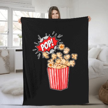 Discover Retro Movie Popcorn Lover Fleece Blankets