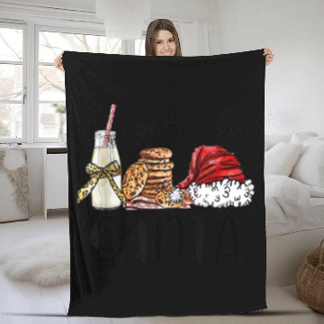 Discover Naughty I Put Out For Santa Christmas Funny Fleece Blankets